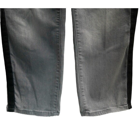 Torrid Pants Sz 2- 18/20 Gray Crop Pull on Boyfriend Jeans Straight Mid-Rise - Picture 6 of 16